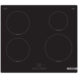 Plita incorporabila Bosch PUE611BB5E, Inductie, 4 zone de gatit, TouchSelect, PowerBoost, ReStart, Temporizator, 60 cm, Negru