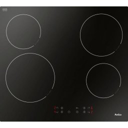 Plita Incorporabila Amica PC6400ZH Electrica, Ceramica, 4 arzatoare, 57.6 cm, Negru