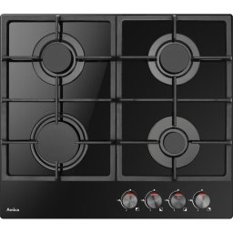 Plita incorporabila Amica PGCA6100APB, Gaz, 4 zone de gatit, 59 cm, Negru