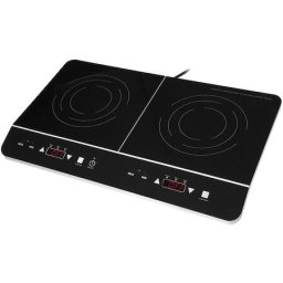 Plita dubla cu inductie Lafe CIY 002, Putere maxima 2200 W, 2 zone de gatit