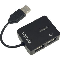Hub USB Logilink UA0139 USB 2.0 Black