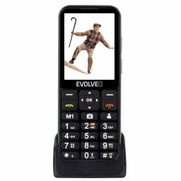 Telefon mobil EVOLVEO EasyPhone LT, pentru seniori, Dual Sim, 4G, Negru