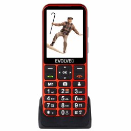 Telefon mobil EVOLVEO EasyPhone LT, pentru seniori, Dual Sim, 4G, Rosu