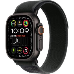 Apple Watch Ultra 2, GPS, Cellular, Loop - M/L, Textil, Negru, 49 x 44 mm