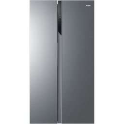 Side by Side Haier HSR3918ENPG, 528l, Total No Frost, Multi air flow, Motor Inverter, Display LED, Super Cooling, Super Freezing, Clasa E, H 177 cm, Argintiu
