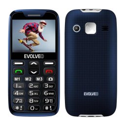 Evolveo EasyPhone XR, telefon mobil pentru seniori cu suport de incarcare, Albastru