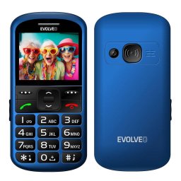 Evolveo EasyPhone XS, telefon mobil pentru seniori, 2G, Albastru