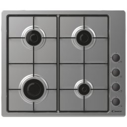 Plita pe gaz incorporabila Candy CHW6LBX/4U2, 4 arzatoare, putere 7.2 kW, aprindere electrica, dispozitiv siguranta arzatoare, argintiu