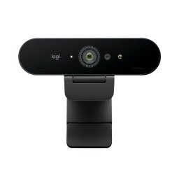Camera web Logitech Brio 4K Ultra HD, rezolutie 13 MP, interfata USB-C, Negru