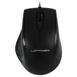 Mouse LC-Power M710B, Optic, USB, cu fir, 800 DPI, 3 butoane, Negru