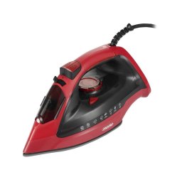 Fier de calcat cu abur MESKO, 3000 W, 70g/min, 400ml, Oprire automata, Functie anti-picurare si auto-curatare, rosu/negru