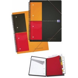 Caiet cu spirala A5+, OXFORD International Meetingbook, 80 file-80g/mp, 10 perf., coperta PP - dicta