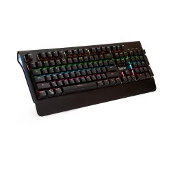 Tastatura TASTATURA MECANICA SPACER USB, switch-uri mecanice albastre, 50 mil. apasari, 104 taste, anti-ghosting 26 taste, anti-spill, palm rest metalic, black, "SPKB-MK-01" (include TV 0.8lei)