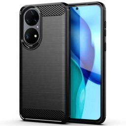 Husa Husa pentru Huawei P50 Pro - Techsuit Carbon Silicone - Black