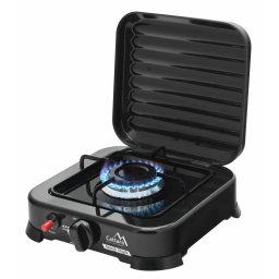 Aragaz portabil cu 1 arzator Cattara Traveler Family Single negru capac 2.2kw 160g/h