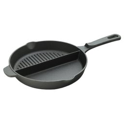 Tigaie fonta Cattara 25cm doua compartimente neteda si grill - TT13061