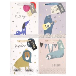 Set 4 pungi hartie 18x23(h)x10cm 210 gsm. PART018