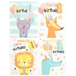 Set 4 pungi hartie 18x23(h)x10cm 210 gsm. PART016