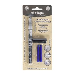 Stilou Strigo cerneala cu stergere + 2 rezerve + dispozitiv curatare, in blister, Desert