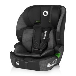 Scaun auto i-Size, Lionelo, Levi Fix, 76 - 150 cm, 1/2/3, ISOFIX + Top Tether, Tetiera reglabila in 10 pozitii, Insertie ergonomica Dri-Seat, Tapiterie lavabila, Testat la impact, Baza lata, Cotiere practice, Conform cu R129, Gri