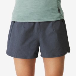 Pantalon scurt Trekking Călătorie TRAVEL 900 Albastru Damă