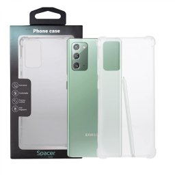 Husa Samsung Galaxy Note 20 Spacer, transparenta, grosime 1.5mm, protectie suplimentara antisoc la colturi, material flexibil TPU SPPC-SM-GX-N20-CLR