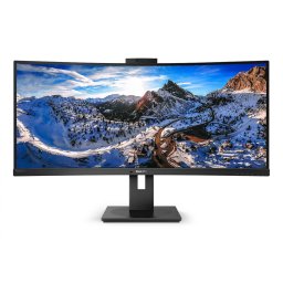 MONITOR PHILIPS 34, multimedia, VA, UWQHD (3440 x 1440), Wide, curbat, 500 cd/mp, 4 ms, HDMI, DisplayPort, 346P1CRH/00 (timbru verde 7 lei)