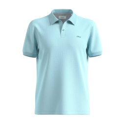 s.Oliver Tricou polo barbati, din bumbac, Regular Fit, Albastru deschis (SELECTATI MARIMEA: L)