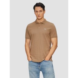 s.Oliver Tricou polo barbati, din bumbac, Regular Fit, Maro (SELECTATI MARIMEA: 3XL)