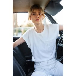 Marisse Women's T-Shirt L-Ts-4673 Off White