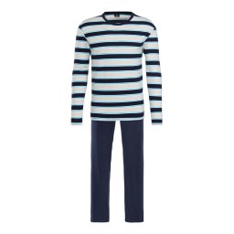 H.I.S Pijama lungă albastru / gri