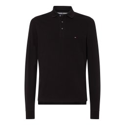TOMMY HILFIGER Tricou '1985 SLIM LS POLO' negru
