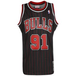 Mitchell & Ness Tricou 'NBA Chicago Bulls Swingman Dennis Rodman' roșu / negru / alb