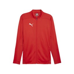 PUMA Bluză cu fermoar sport roșu / alb