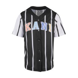 Karl Kani Cămașă 'KM241-040-2' albastru deschis / portocaliu pastel / negru / alb