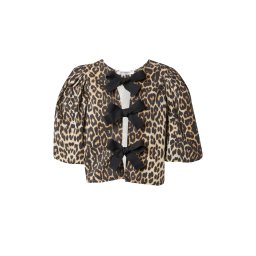 co'couture Bluză crem / maro deschis / negru