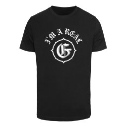 Mister Tee Tricou 'Real G' negru / alb