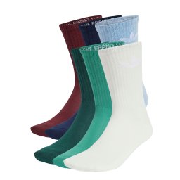 ADIDAS ORIGINALS Șosete 'Trefoil Cushion' albastru deschis / verde închis / roșu vin / alb