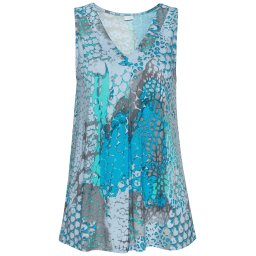 BUFFALO Top azur / albastru neon / gri / gri deschis