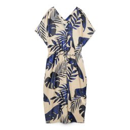 VERO MODA Rochie 'VMVINA' albastru închis / negru / alb lână