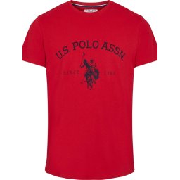 U.S. POLO ASSN. Tricou 'UMARCHIBALD' roşu închis / negru
