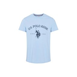 U.S. POLO ASSN. Tricou 'UMARCHIBALD' bleumarin / albastru deschis