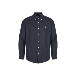 U.S. POLO ASSN. Cămașă 'UMARMIN' safir / maro deschis / roșu / alb