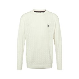 U.S. POLO ASSN. Pulover 'UMMads' negru / alb