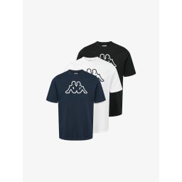 KAPPA Tricou 'KMLogo Cromen' bleumarin / negru / alb