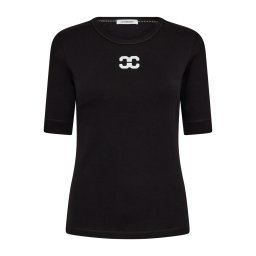 co'couture Tricou 'Granny' negru / alb