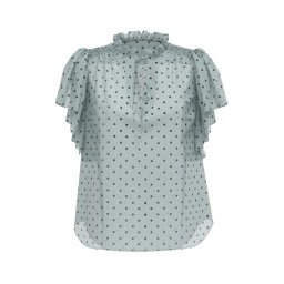 co'couture Bluză 'Dionne' albastru pastel / negru