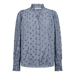 co'couture Bluză 'Trixie' albastru fumuriu / albastru deschis