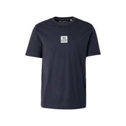 Marc O'Polo Tricou albastru închis / gri deschis