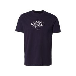 ARMANI EXCHANGE Tricou bleumarin / alb